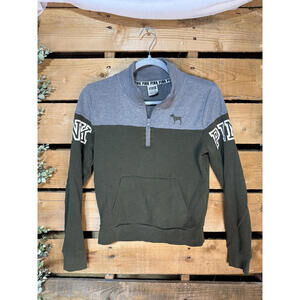 Victoria's Secret Pink Half-Zip Pullover Sweatshirt